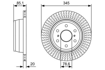 0986479W32 BOSCH Тормозной диск