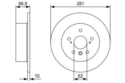 0986479W38 BOSCH Тормозной диск