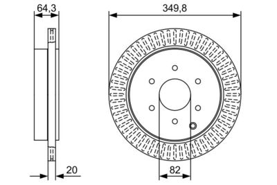 0986479W46 BOSCH Тормозной диск