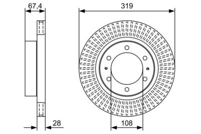 0986479W47 BOSCH Тормозной диск