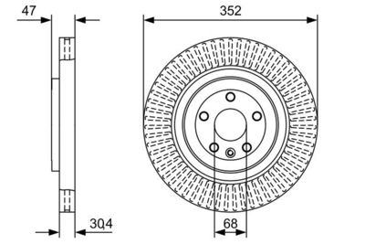 0986479W53 BOSCH Тормозной диск