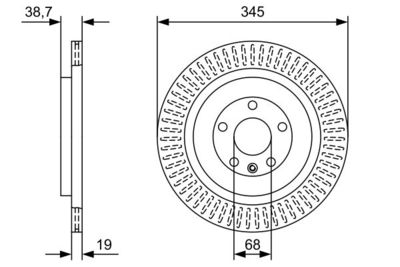 0986479W54 BOSCH Тормозной диск