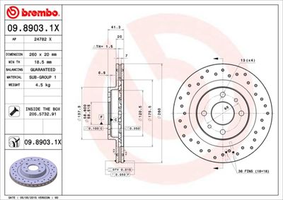 0989031X BREMBO Тормозной диск