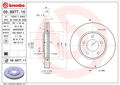 09897710 BREMBO Тормозной диск