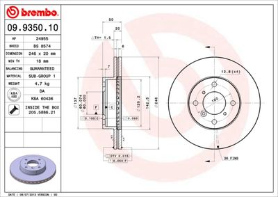 BS8574 BRECO Тормозной диск