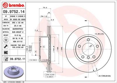 BS8565 BRECO Тормозной диск