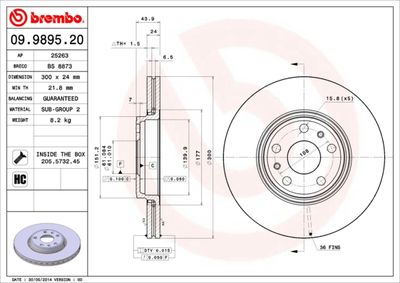 09989520 BREMBO Тормозной диск