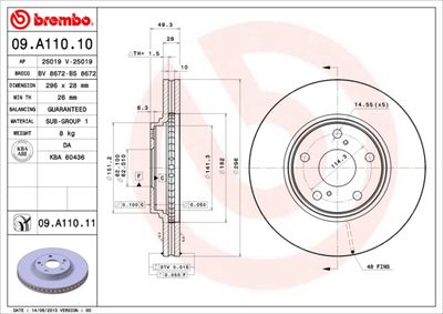 BS8672 BRECO Тормозной диск