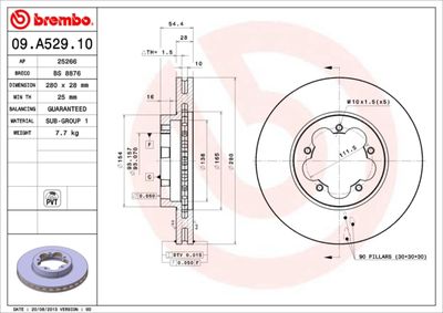 BS8876 BRECO Тормозной диск