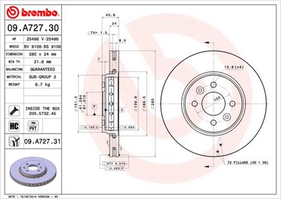 BS9106 BRECO Тормозной диск