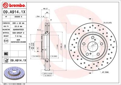 09A9141X BREMBO Тормозной диск