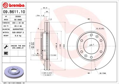 BS8969 BRECO Тормозной диск