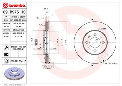 BS9009 BRECO Тормозной диск