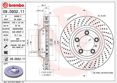 BV8084 BRECO Тормозной диск