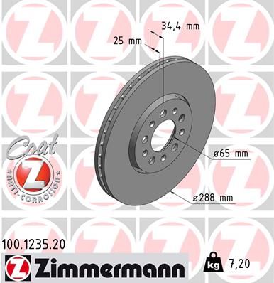 100123520 ZIMMERMANN Тормозной диск