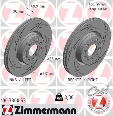 100330053 ZIMMERMANN Тормозной диск