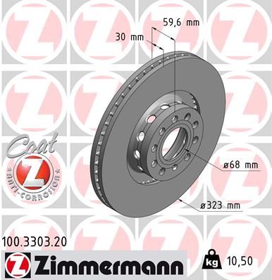 100330320 ZIMMERMANN Тормозной диск