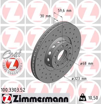 100330352 ZIMMERMANN Тормозной диск