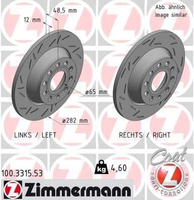 100331553 ZIMMERMANN Тормозной диск