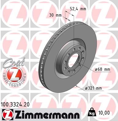 100332420 ZIMMERMANN Тормозной диск