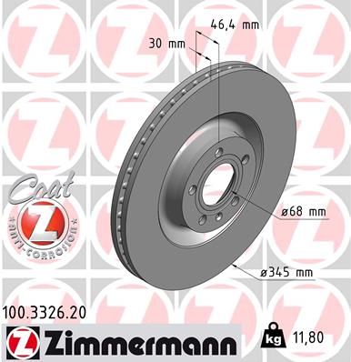 100332620 ZIMMERMANN Тормозной диск