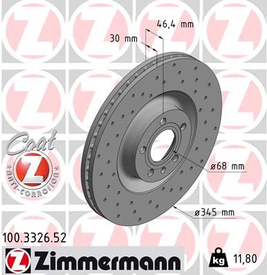 100332652 ZIMMERMANN Тормозной диск