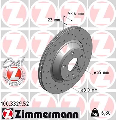 100332952 ZIMMERMANN Тормозной диск