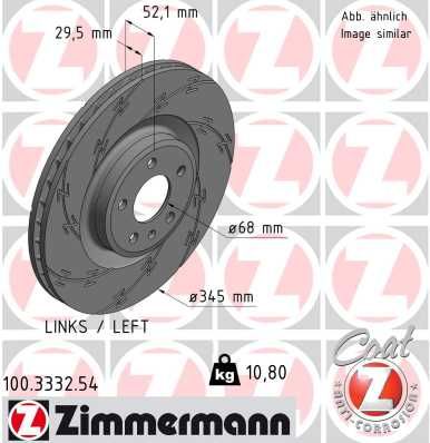 100333254 ZIMMERMANN Тормозной диск