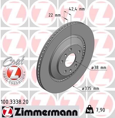 100333820 ZIMMERMANN Тормозной диск