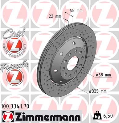 100334170 ZIMMERMANN Тормозной диск