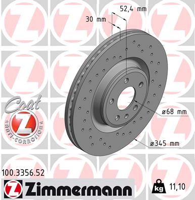 100335652 ZIMMERMANN Тормозной диск