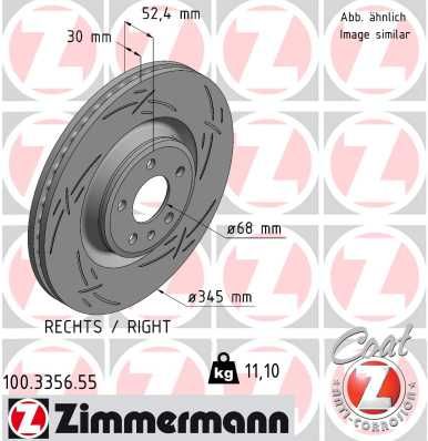 100335655 ZIMMERMANN Тормозной диск