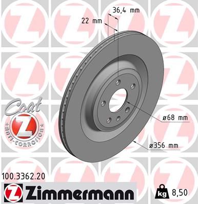 100336220 ZIMMERMANN Тормозной диск