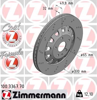 100336770 ZIMMERMANN Тормозной диск