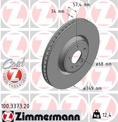 100337320 ZIMMERMANN Тормозной диск