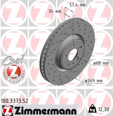 100337352 ZIMMERMANN Тормозной диск