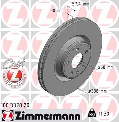 100337820 ZIMMERMANN Тормозной диск