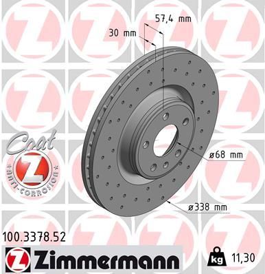 100337852 ZIMMERMANN Тормозной диск