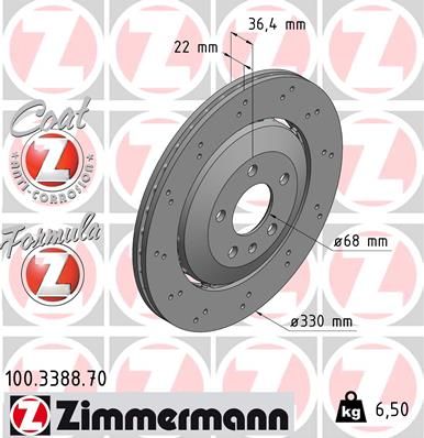 100338870 ZIMMERMANN Тормозной диск