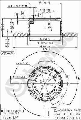 08395920 BREMBO Тормозной диск