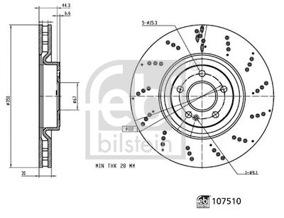 107510 FEBI BILSTEIN Тормозной диск