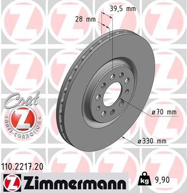 110221720 ZIMMERMANN Тормозной диск