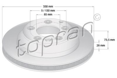111290 TOPRAN Тормозной диск