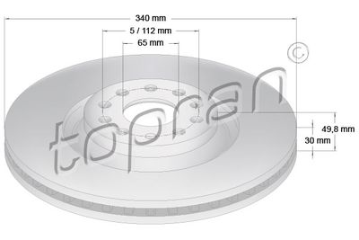 114839 TOPRAN Тормозной диск