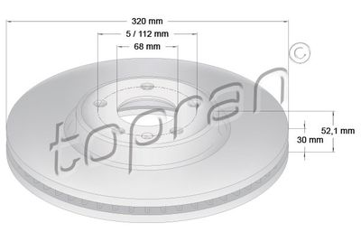 115520 TOPRAN Тормозной диск