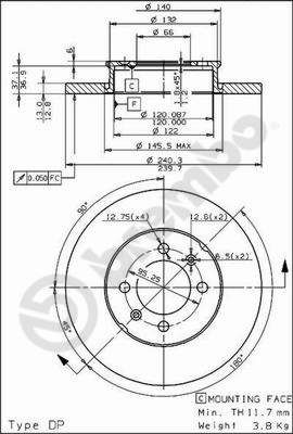 08474810 BREMBO Тормозной диск