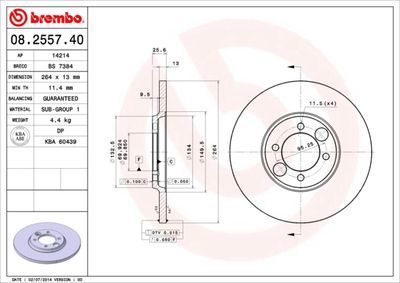 08255740 BREMBO Тормозной диск