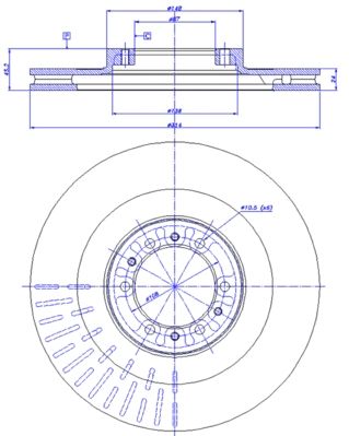 142372 CAR Тормозной диск