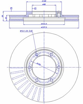 142517 CAR Тормозной диск