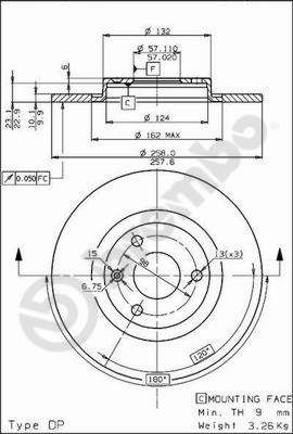 08526510 BREMBO Тормозной диск